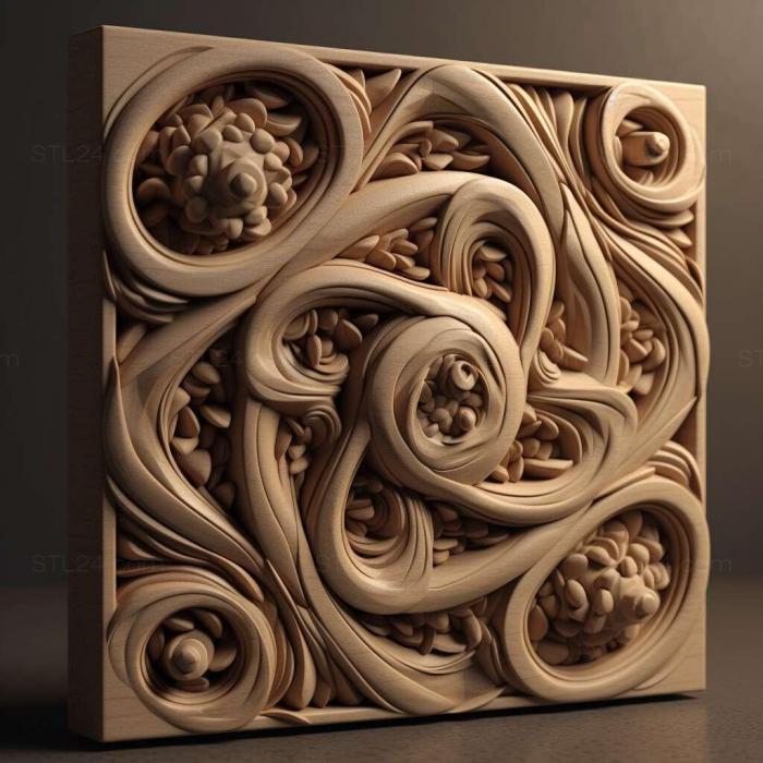 Patterns and decorations (stl caustics 2, PATTERN_2794) 3D models for cnc